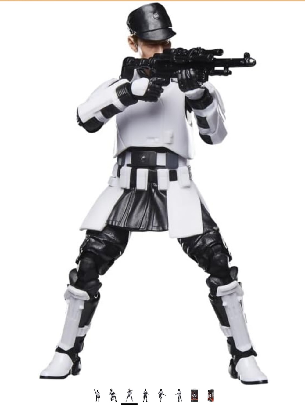 Star Wars Hasbro White and Black Trooper Action Figure with Blaster